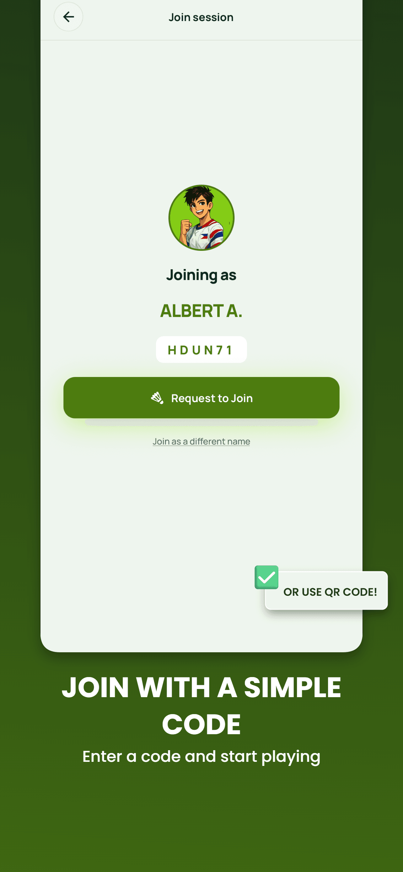 PaQueueKa — Join with a code